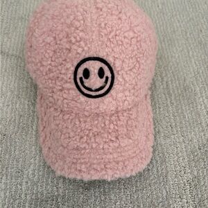 Pink Smiley Face Kids Cap